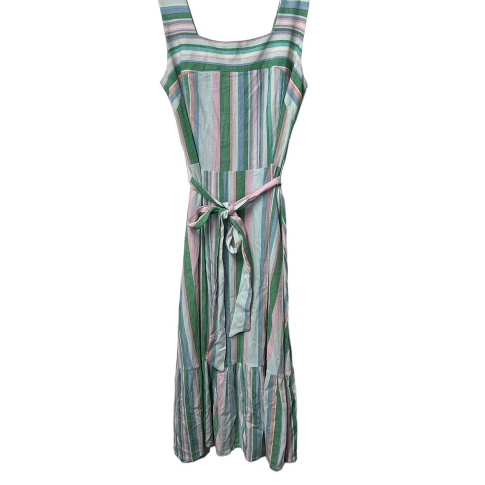 52seven Pastel Stripe Midi Summer Dress Women’s Size 8